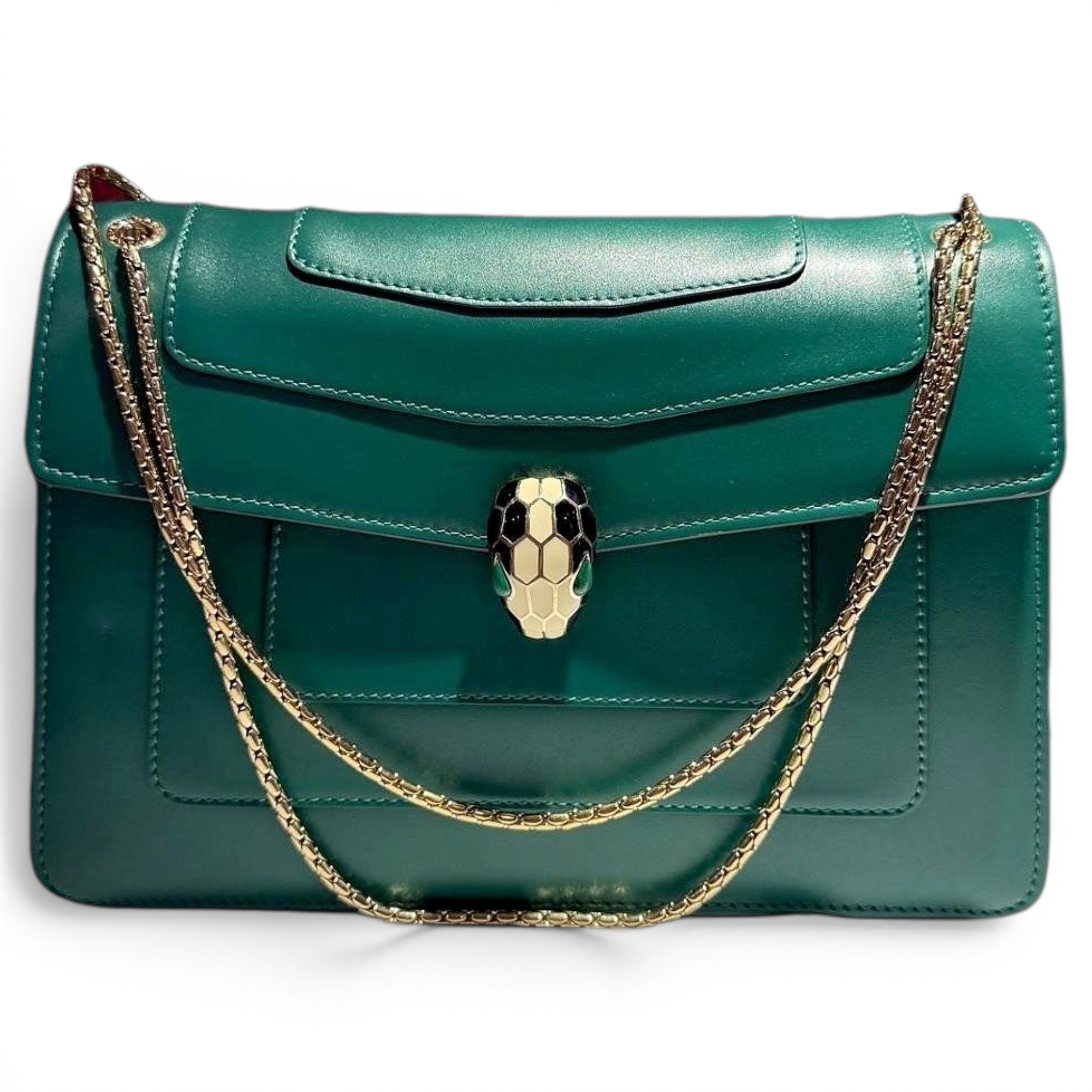 Serpenti leather handbag