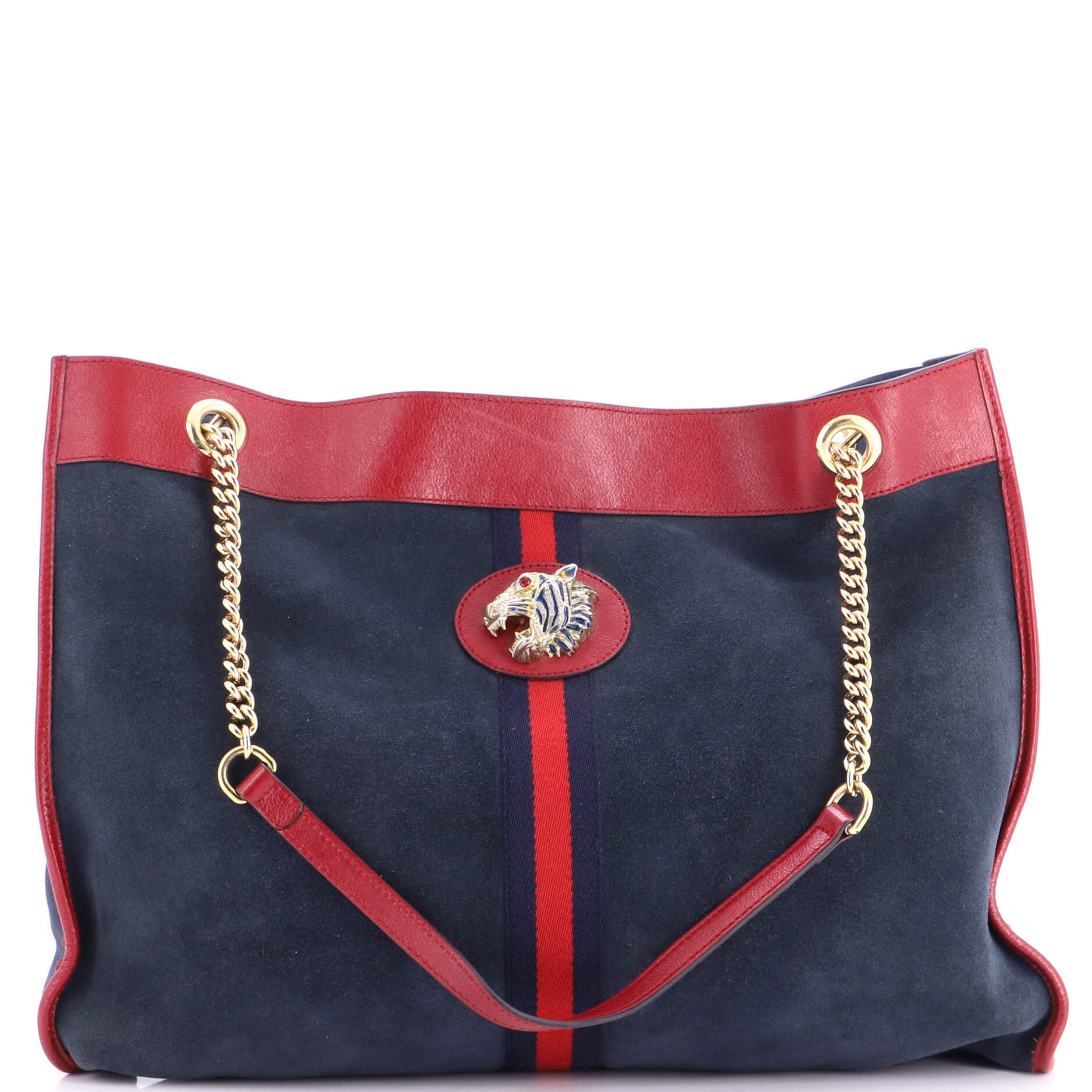 Rajah Chain Tote Suede Large