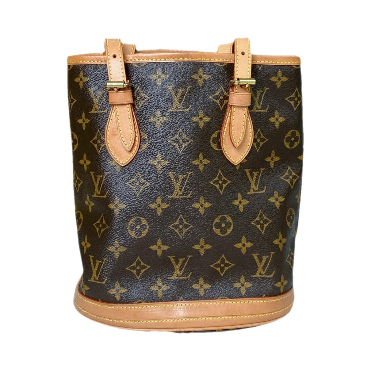 Bucket leather handbag
