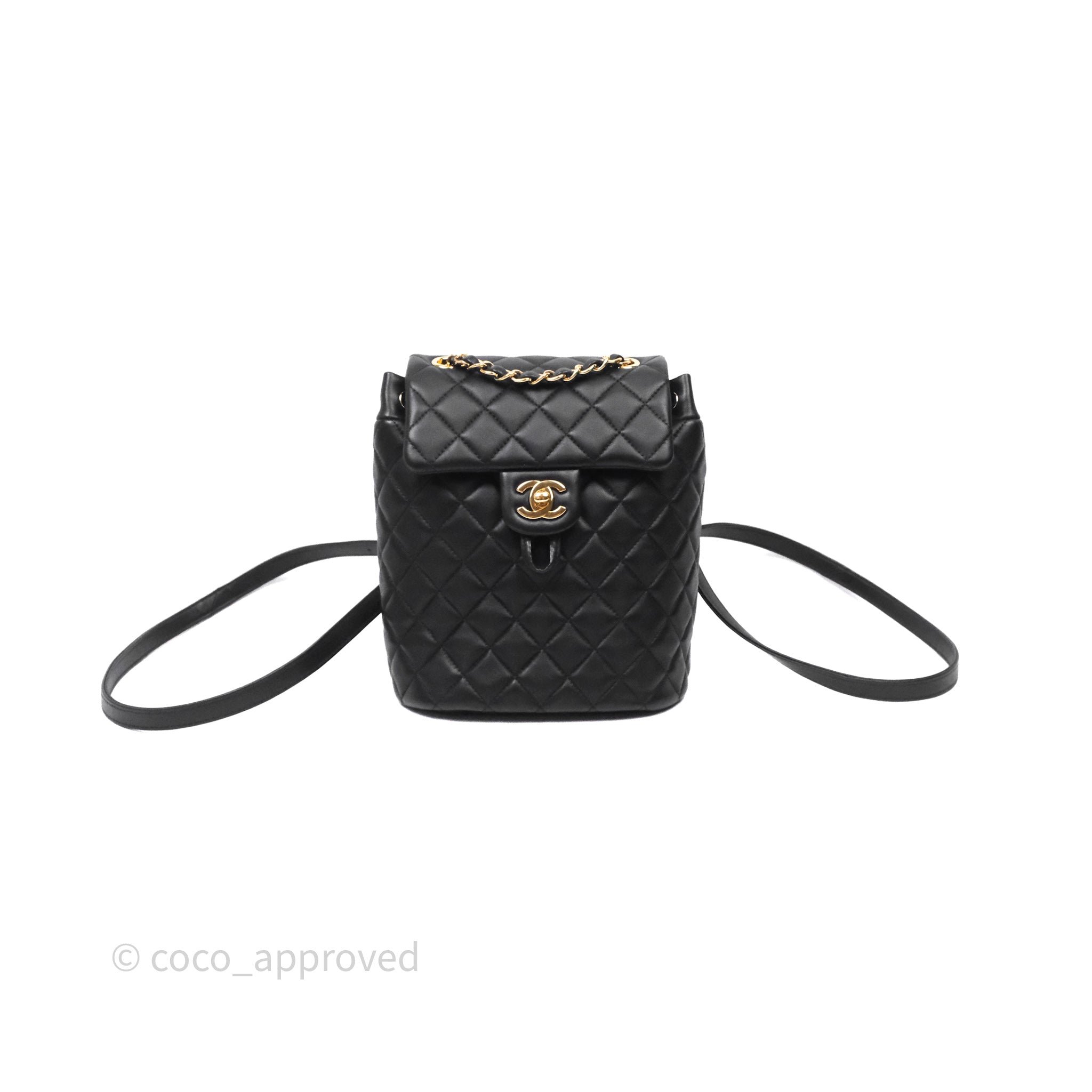 Chanel Urban Spirit Backpack Black Lambskin Gold Hardware
