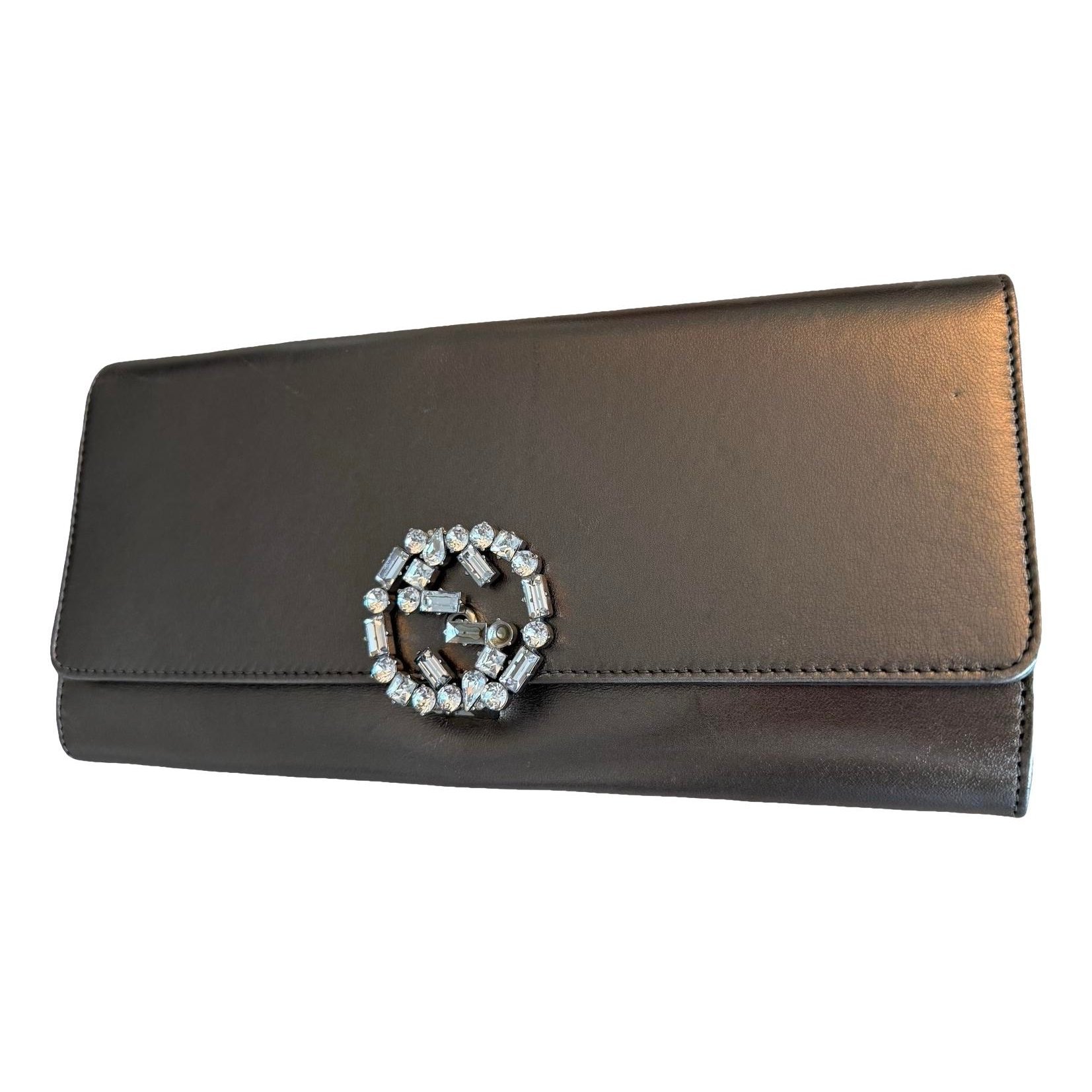 Leather clutch bag