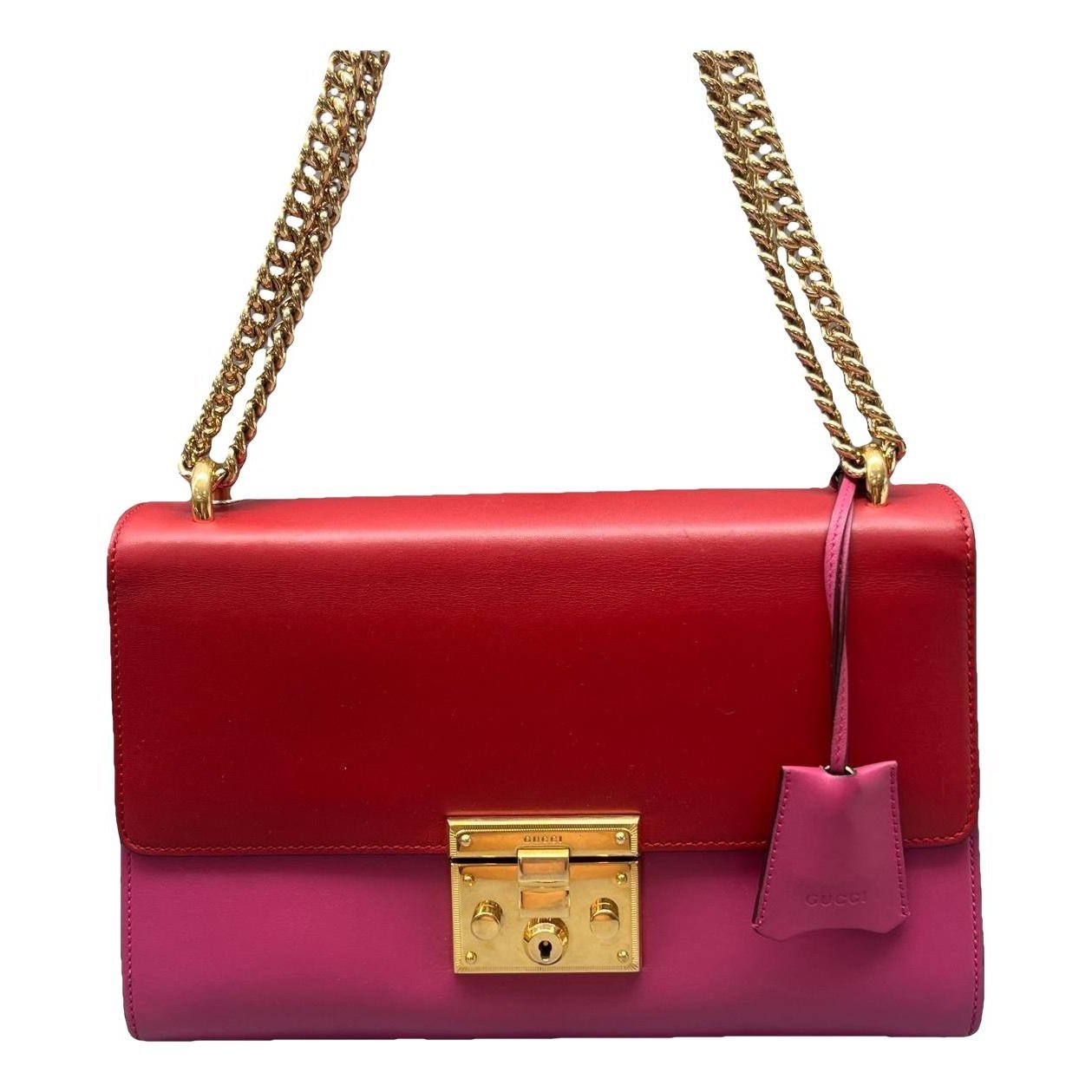 Padlock leather handbag