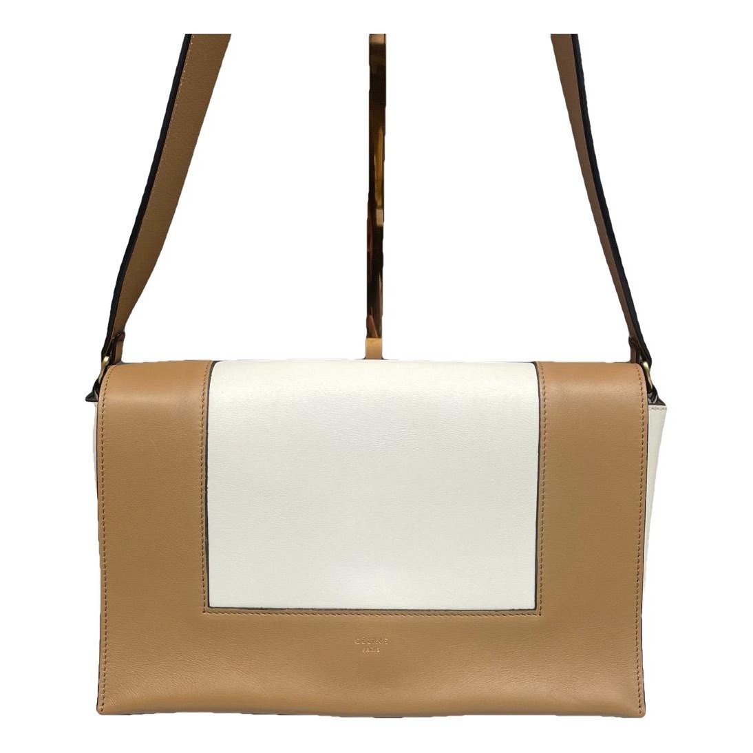 Frame leather handbag