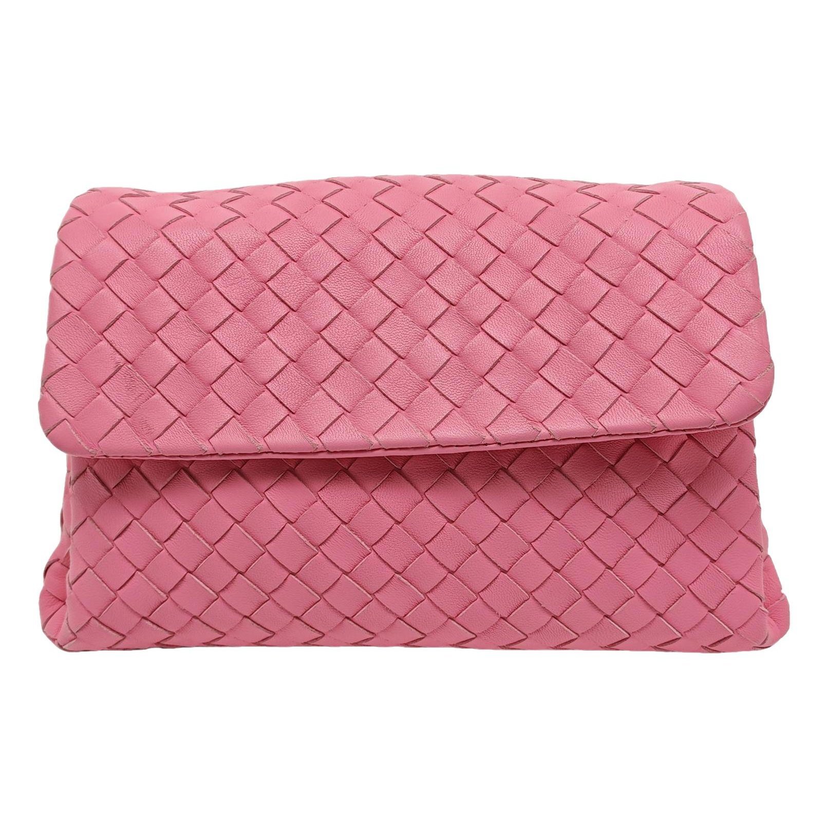 Olimpia leather clutch bag