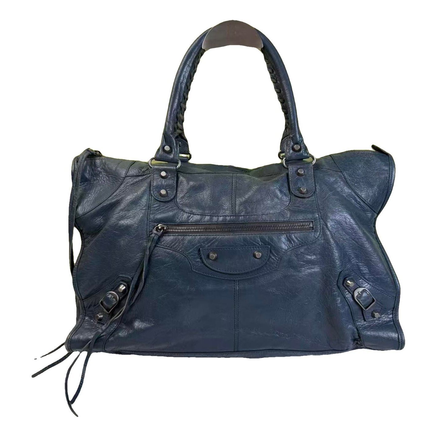 Classic Metalic leather handbag