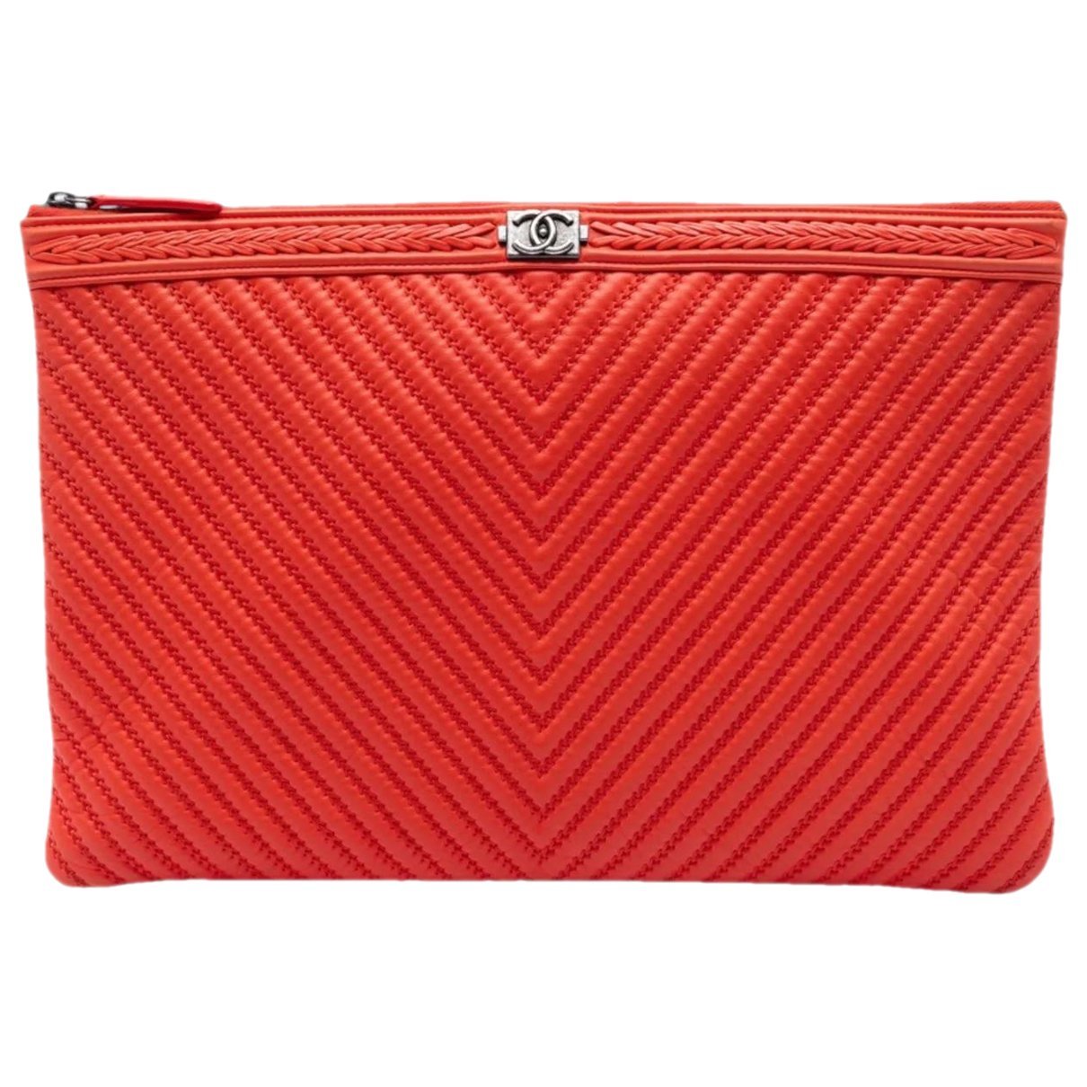 Boy leather clutch bag