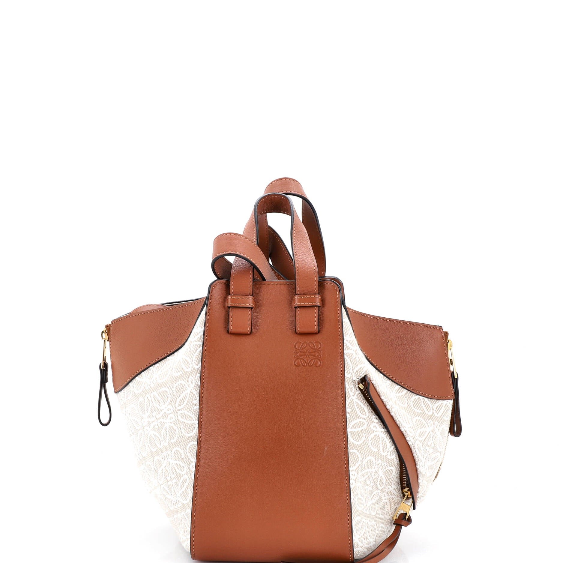 Loewe Hammock Bag Leather and Anagram Jacquard Small