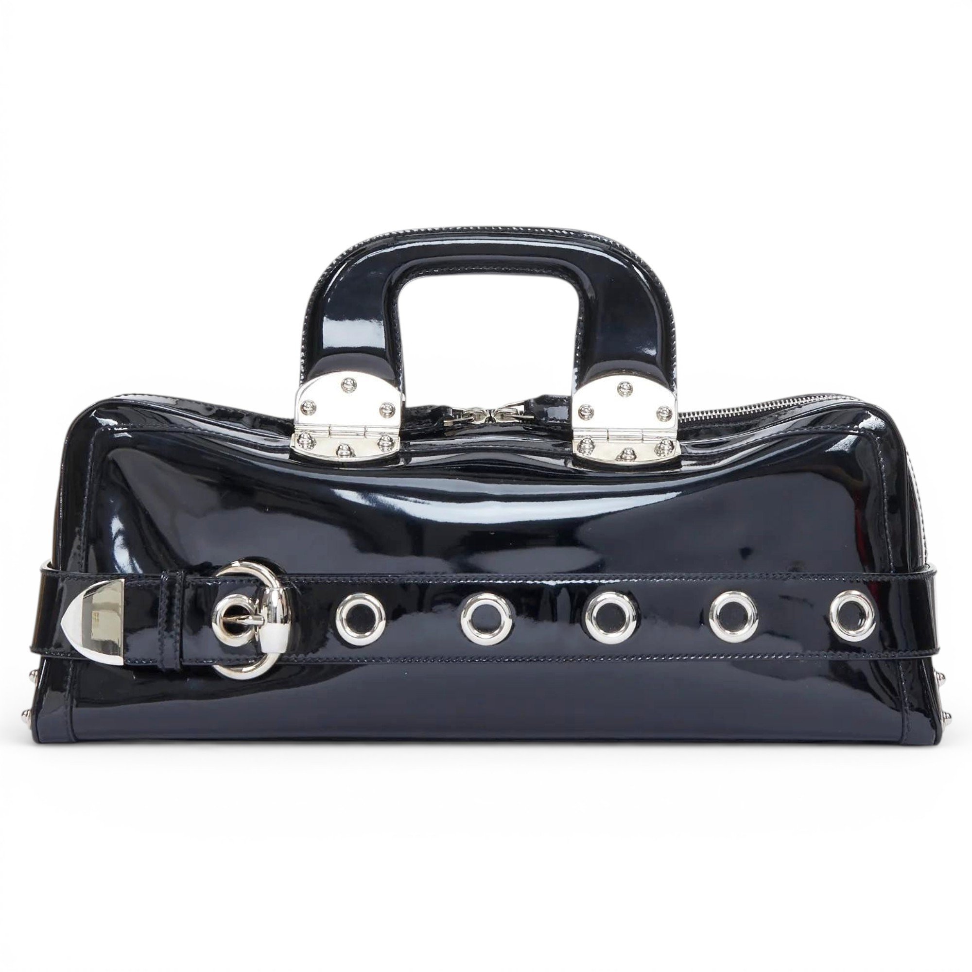 Patent leather handbag