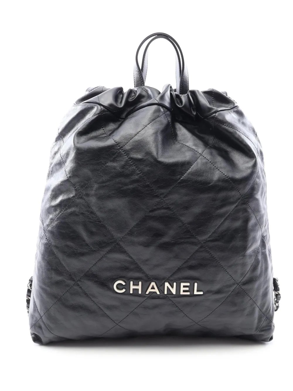 2021-2026 Large Quilted Shiny Calfskin 22 backpack