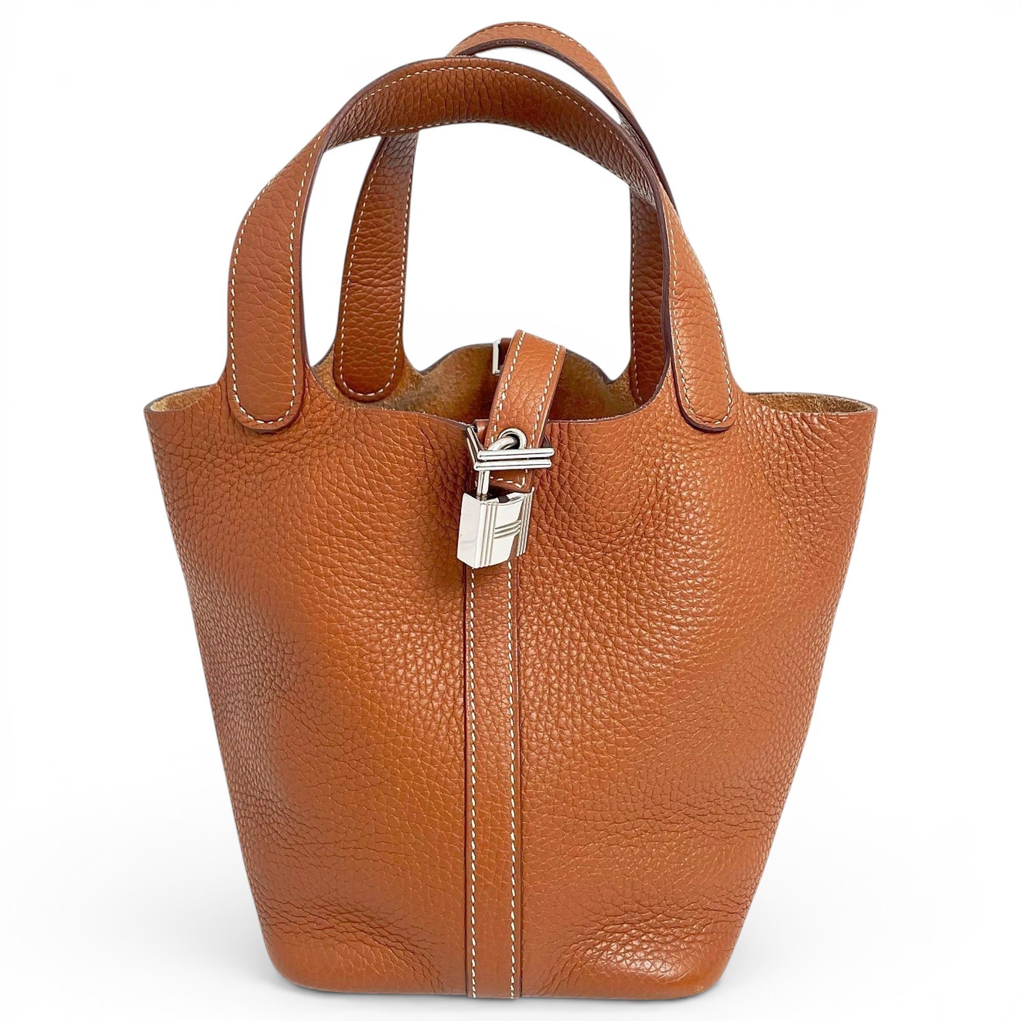 Picotin leather handbag