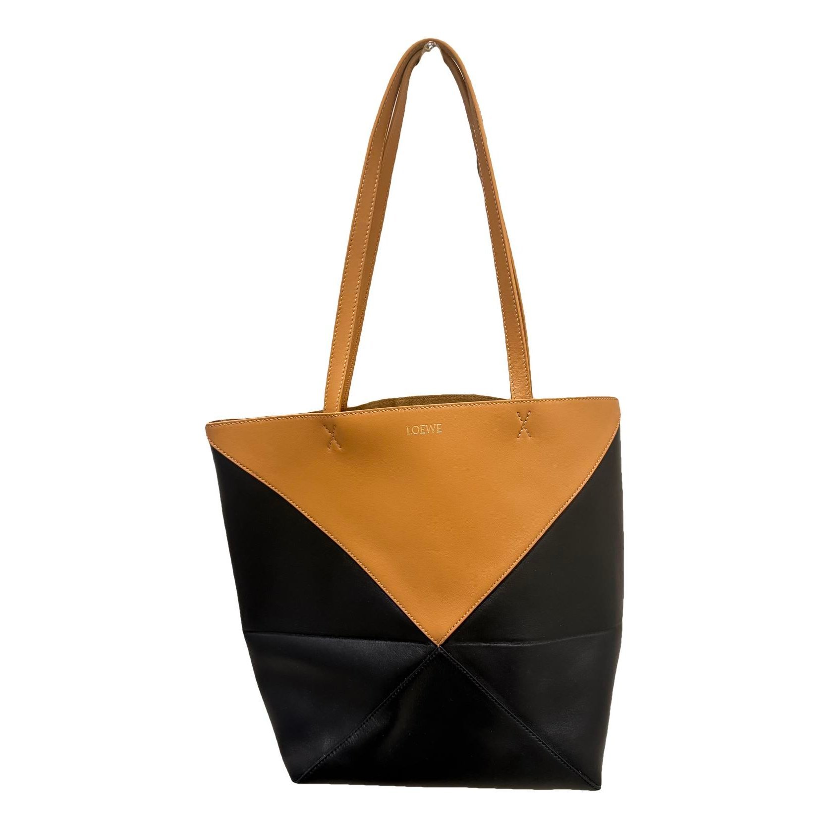 Puzzle Fold leather tote