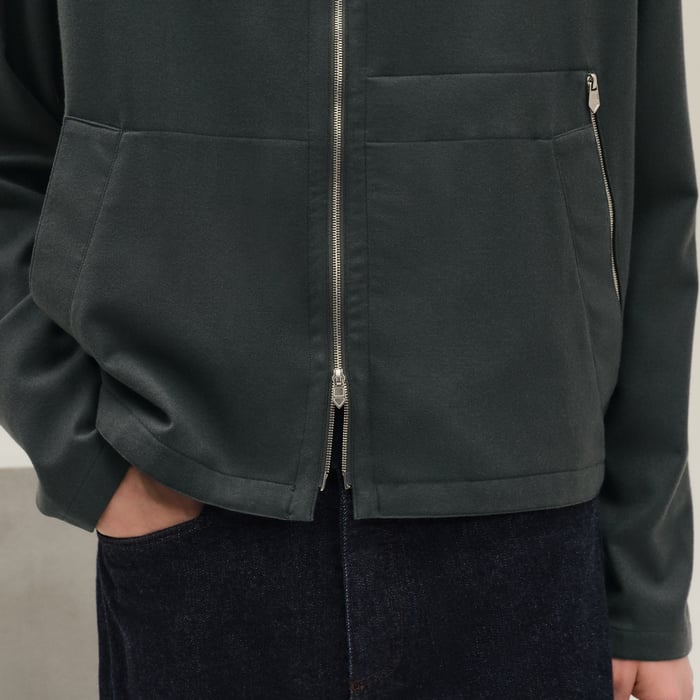 Vert Chrome Zipped Jacket Shirt
