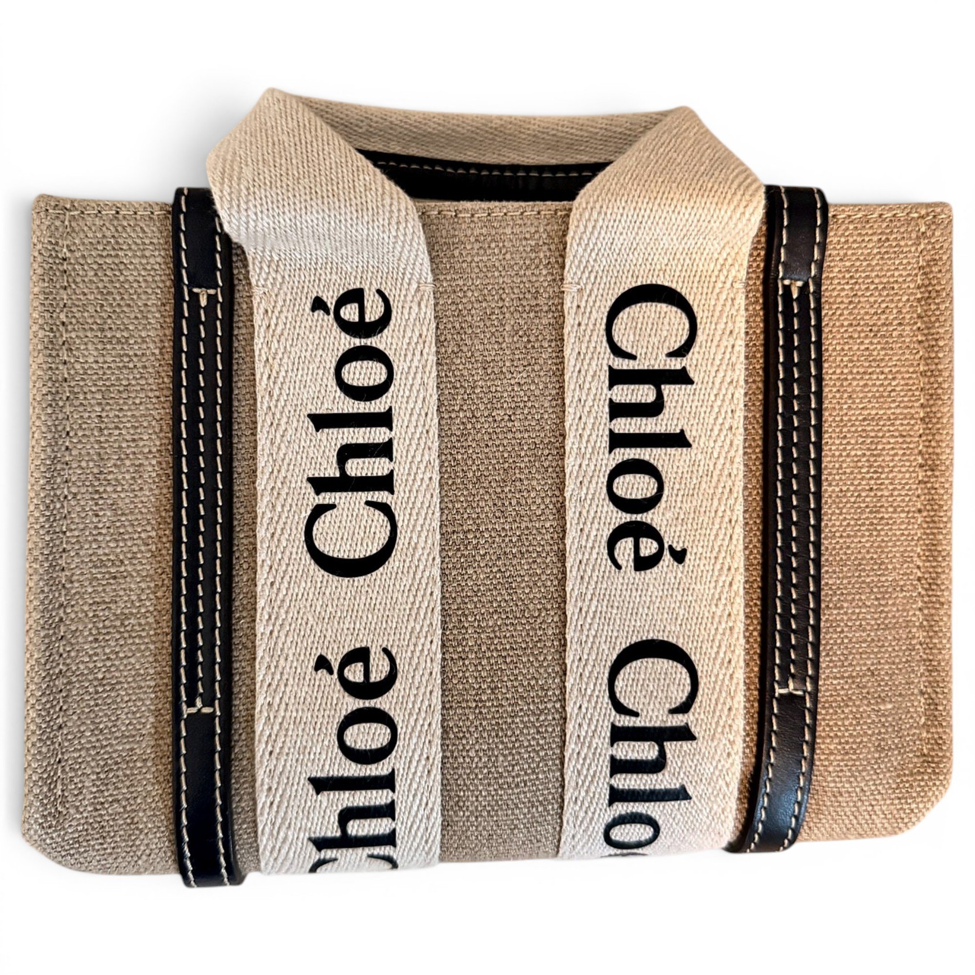 Chloe Woody linen tote