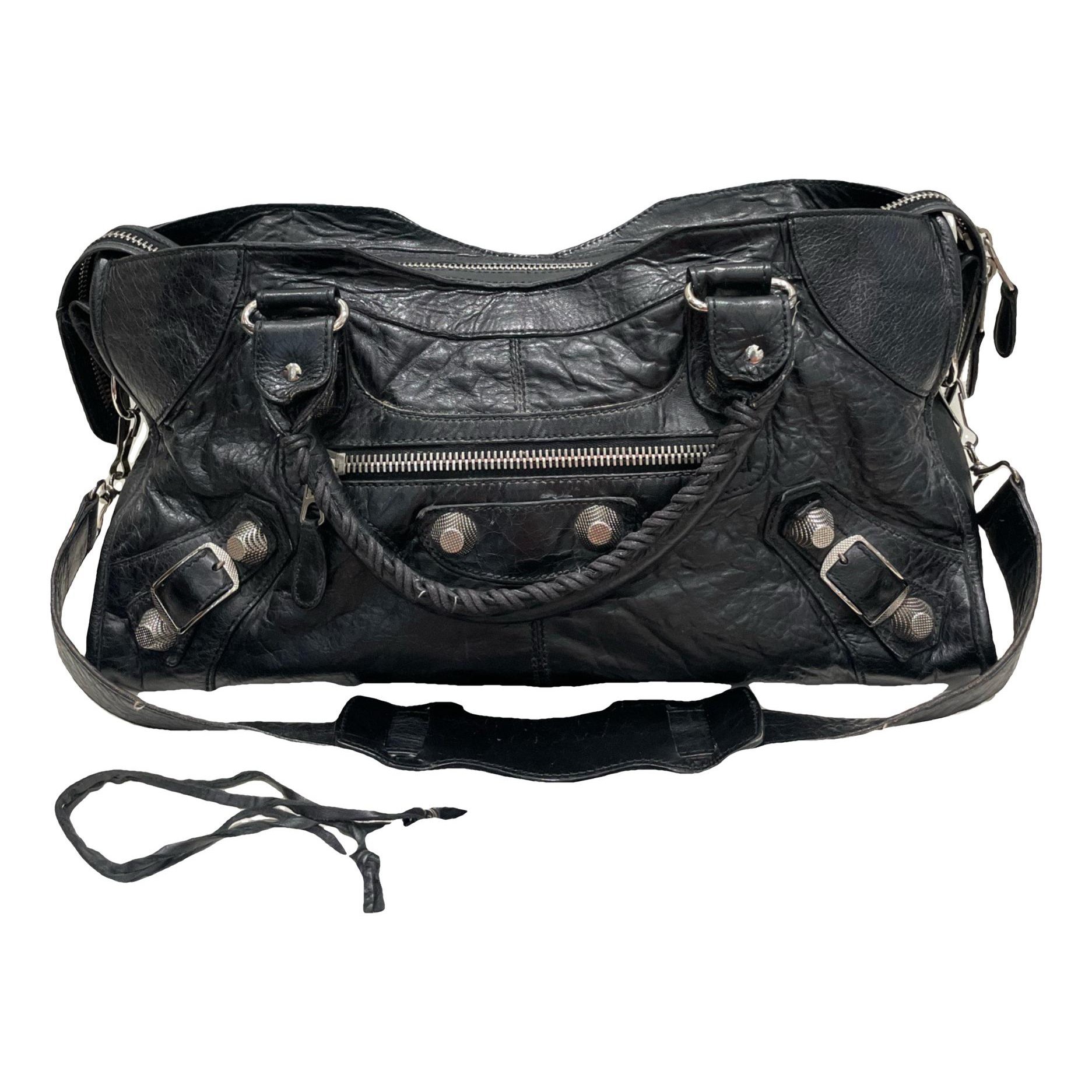 City leather handbag