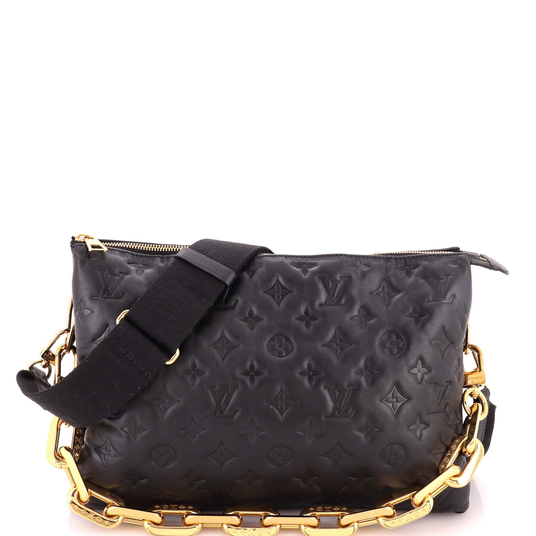 Coussin Bag Monogram Embossed Lambskin MM