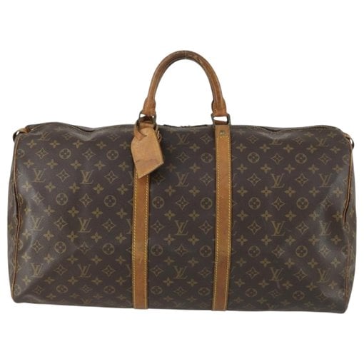 Keepall leather travel bag