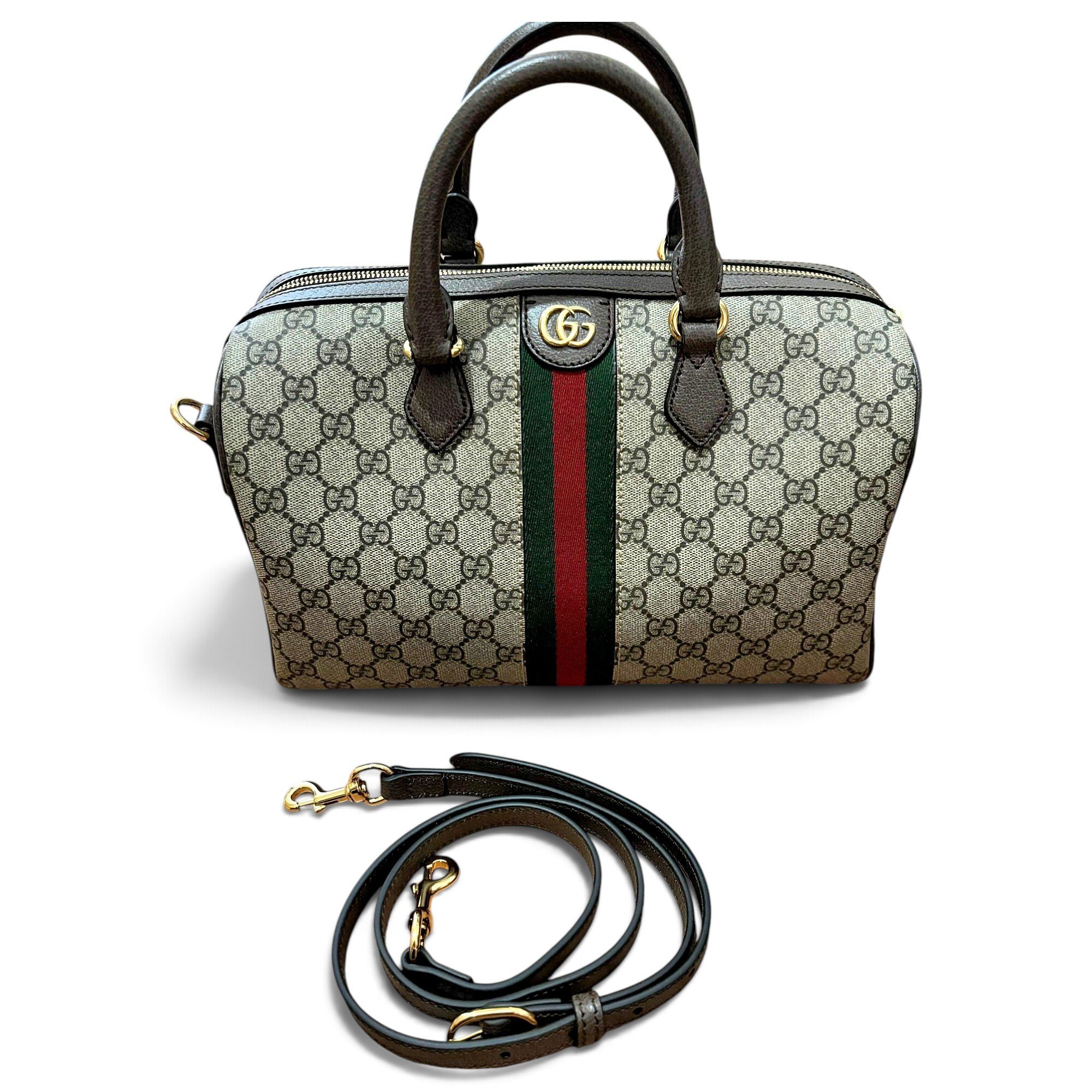 Ophidia Boston leather handbag