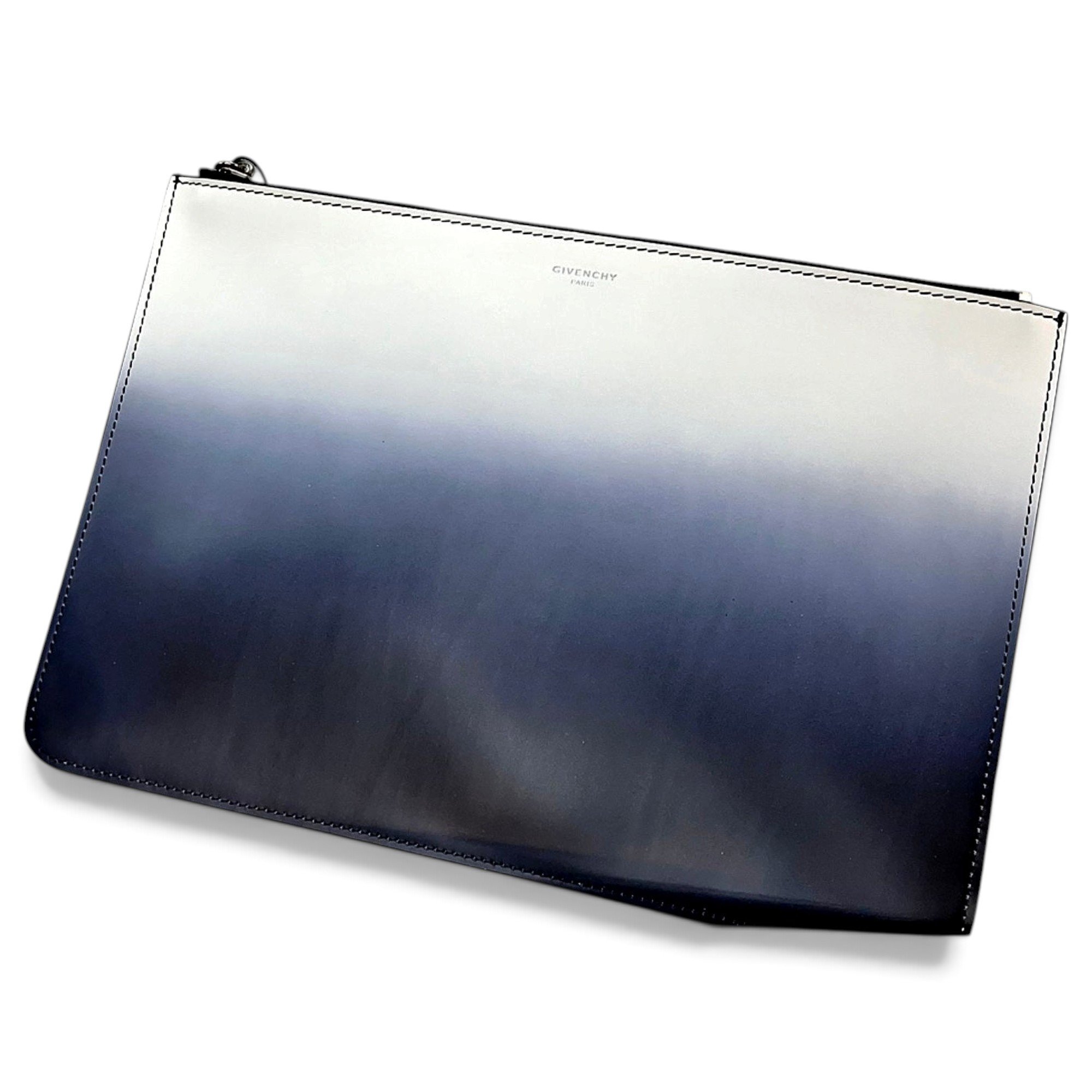 Leather clutch bag