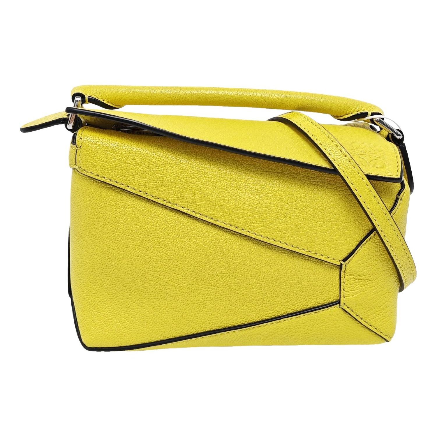 Puzzle leather handbag