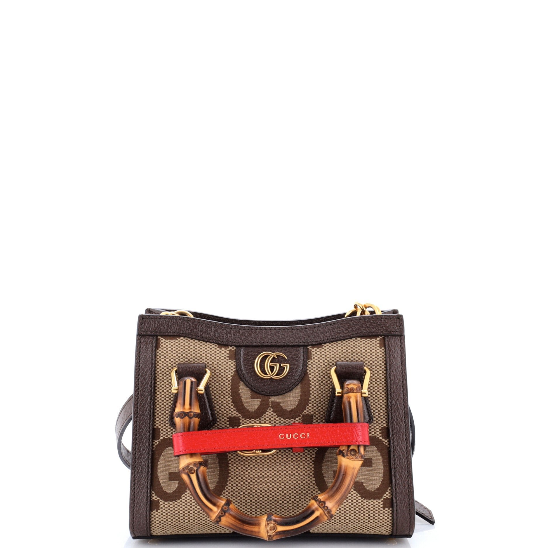 Diana NM Bamboo Handle Tote Jumbo GG Canvas Mini