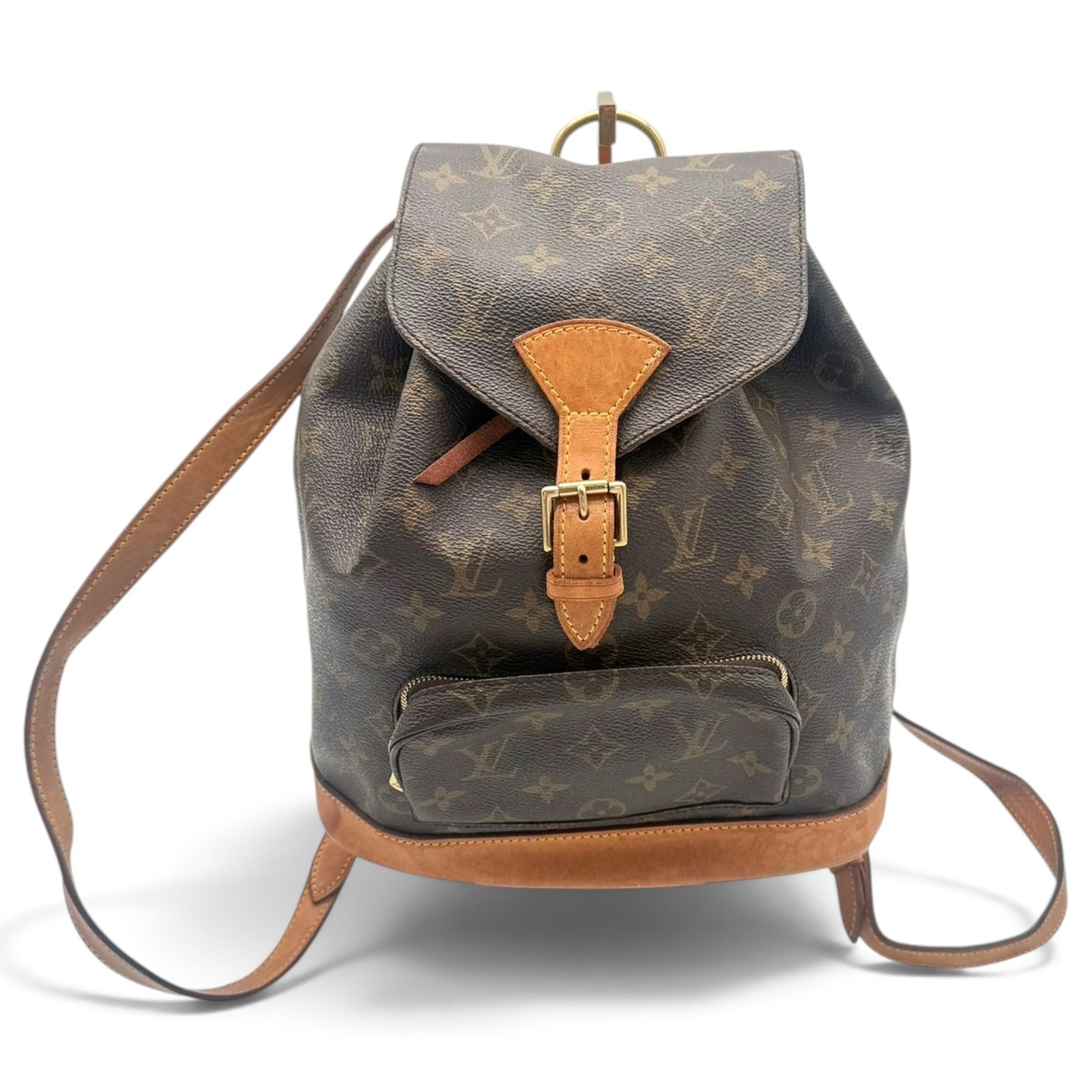 Montsouris Vintage leather backpack