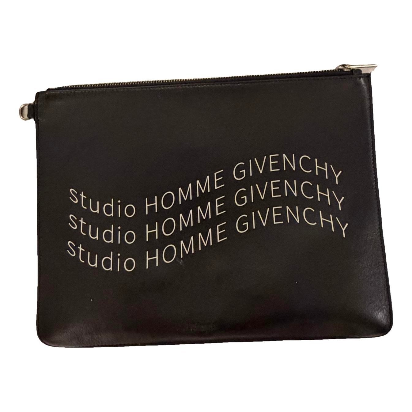 Leather clutch bag
