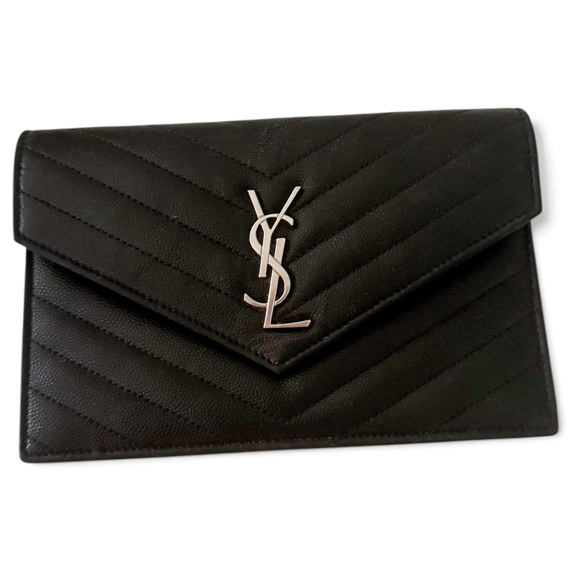 Saint Laurent Portefeuille enveloppe leather crossbody bag