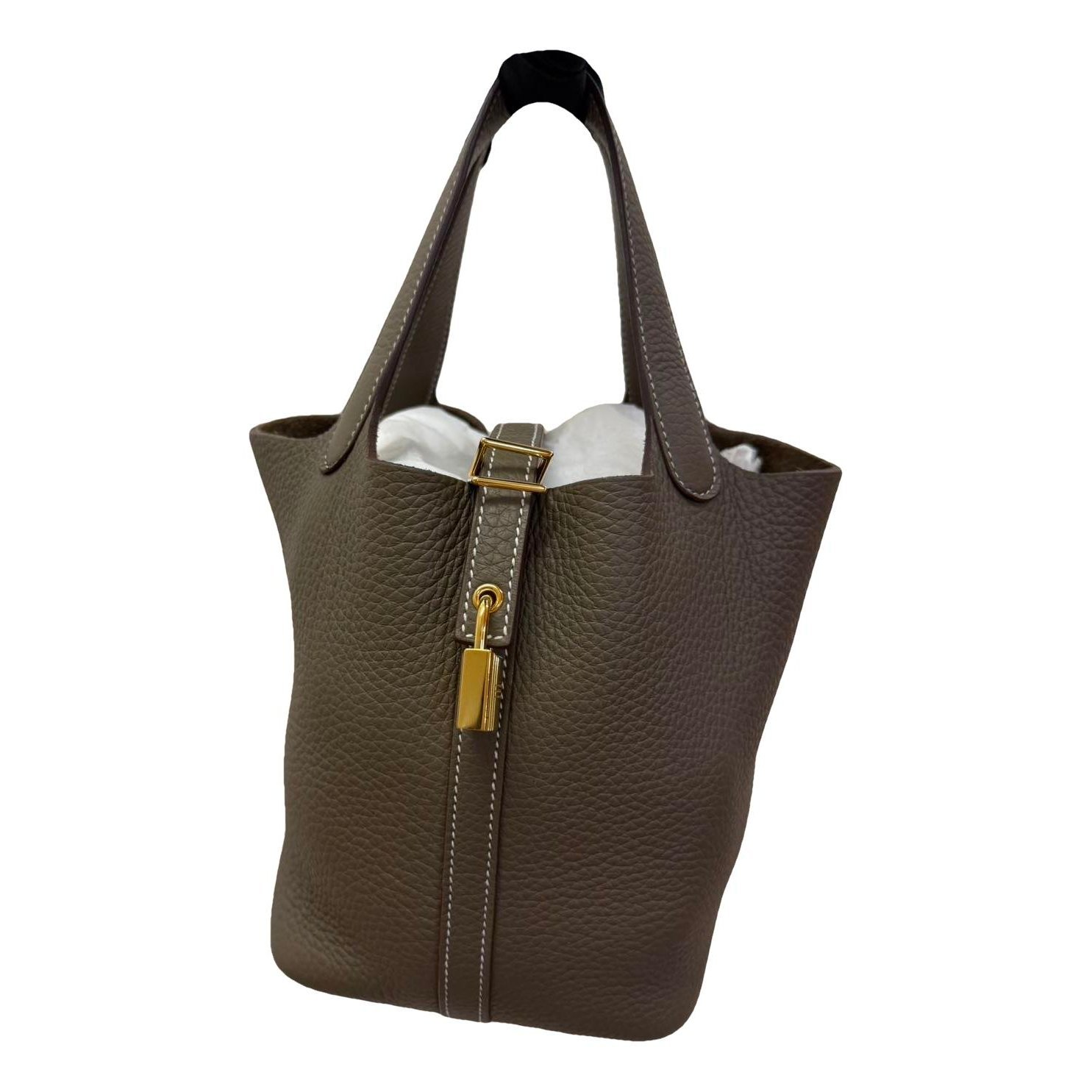 Picotin leather tote