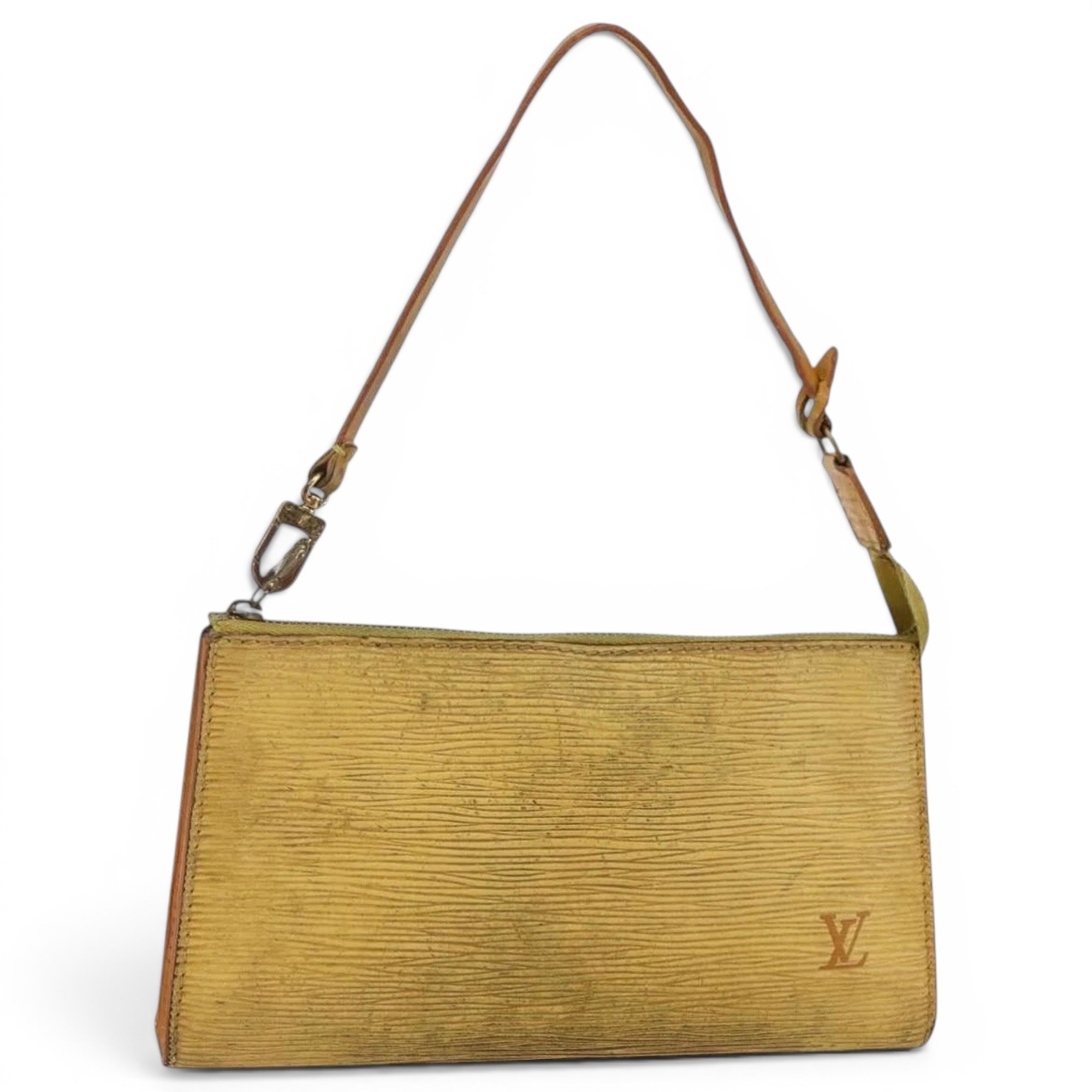Leather clutch bag