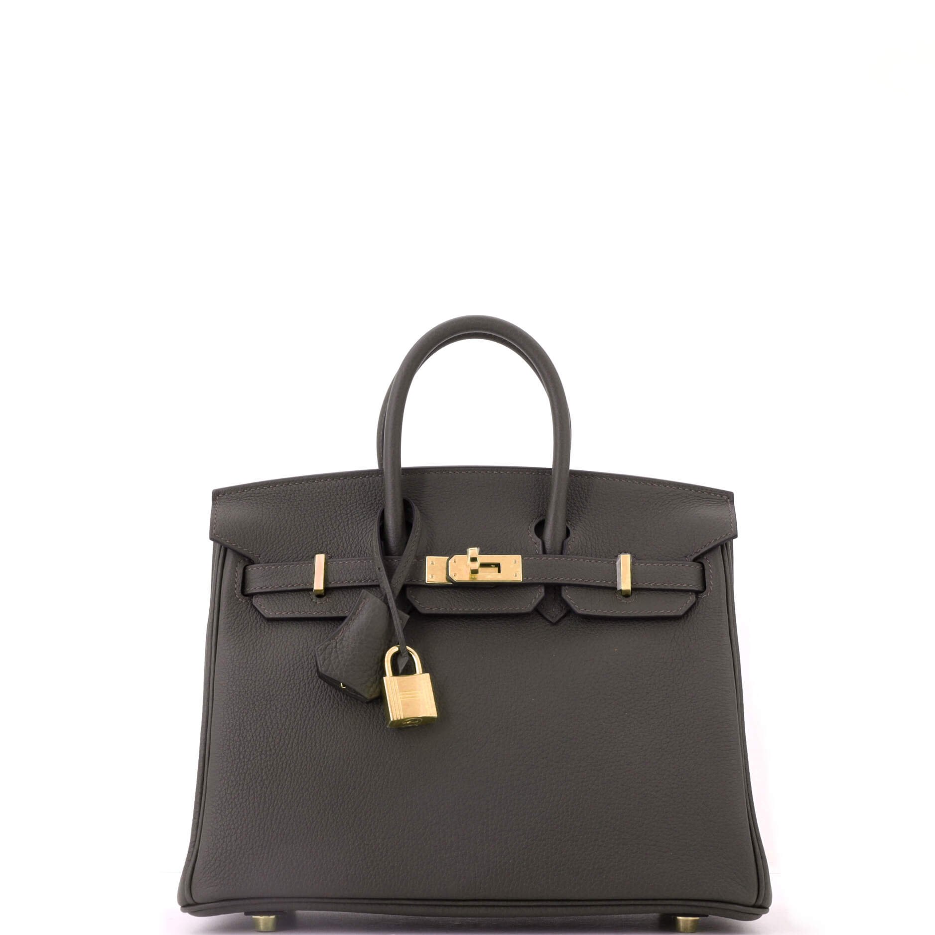 Birkin Handbag Vert Bronze Togo with Gold Hardware 25