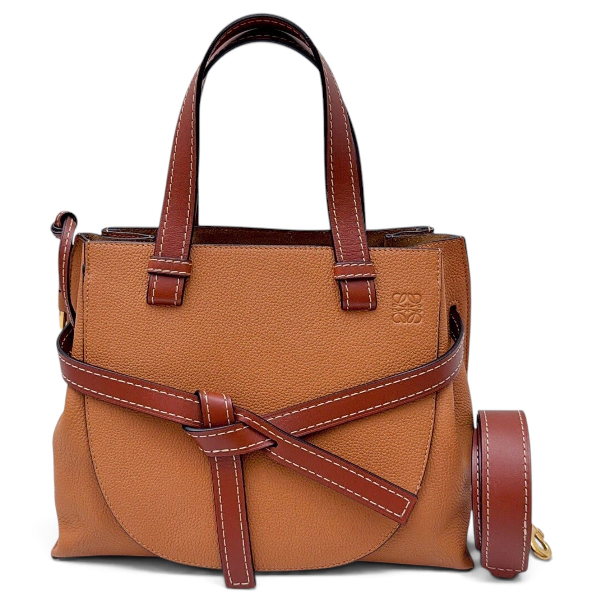 Gate Top Handle leather handbag