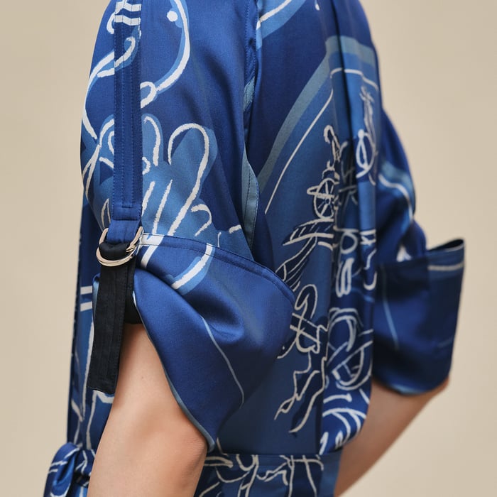 Bleu Lagune "Ex-libris a Main Levee" Dress