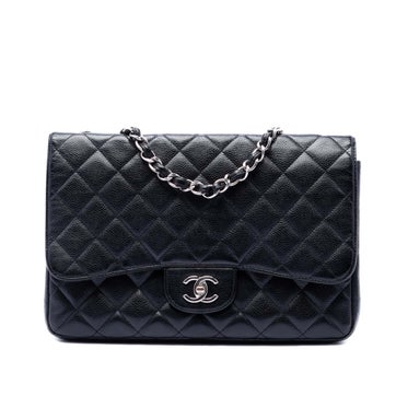 Jumbo Classic Caviar Calfskin Single Flap