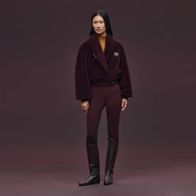 Short leather coat