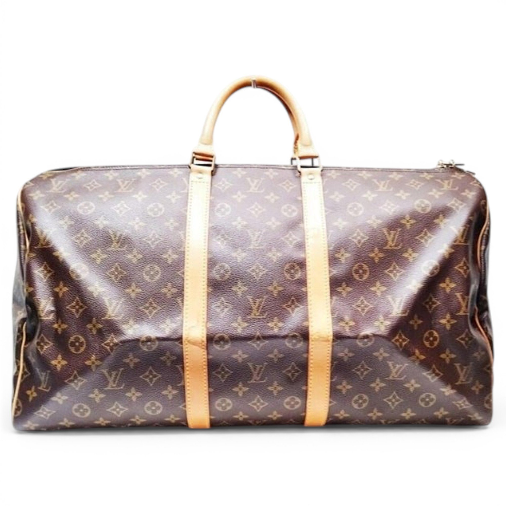 Keepall leather travel bag
