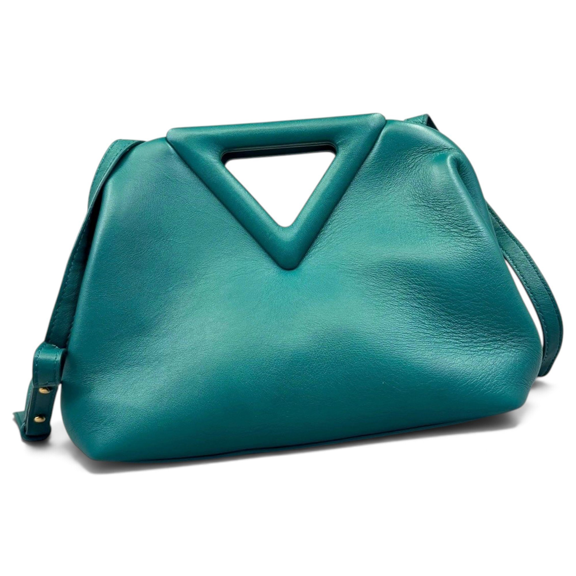 Point leather handbag