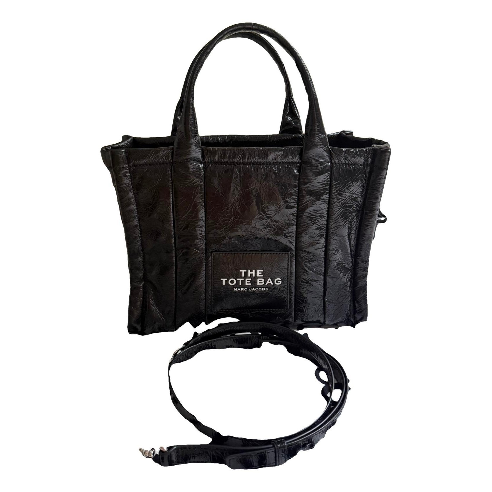 Patent leather tote