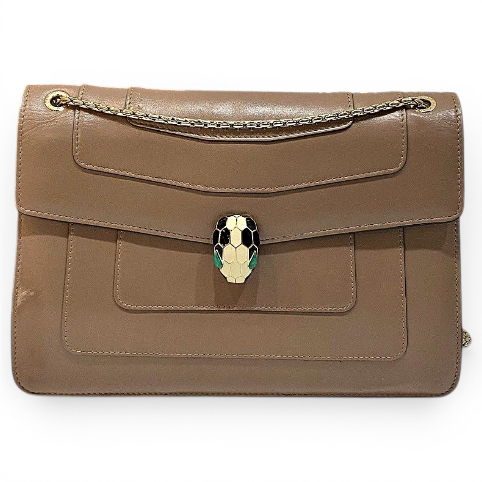 Serpenti leather handbag