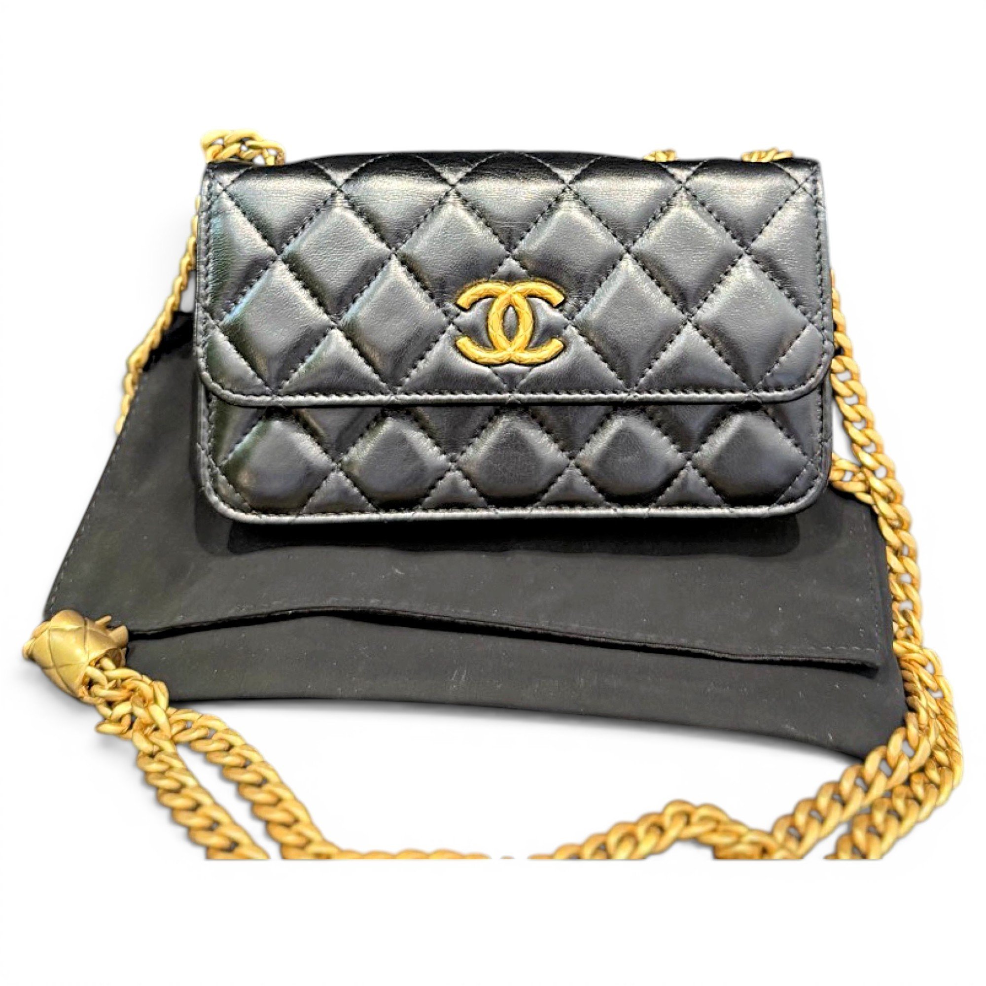 Wallet On Chain leather mini bag