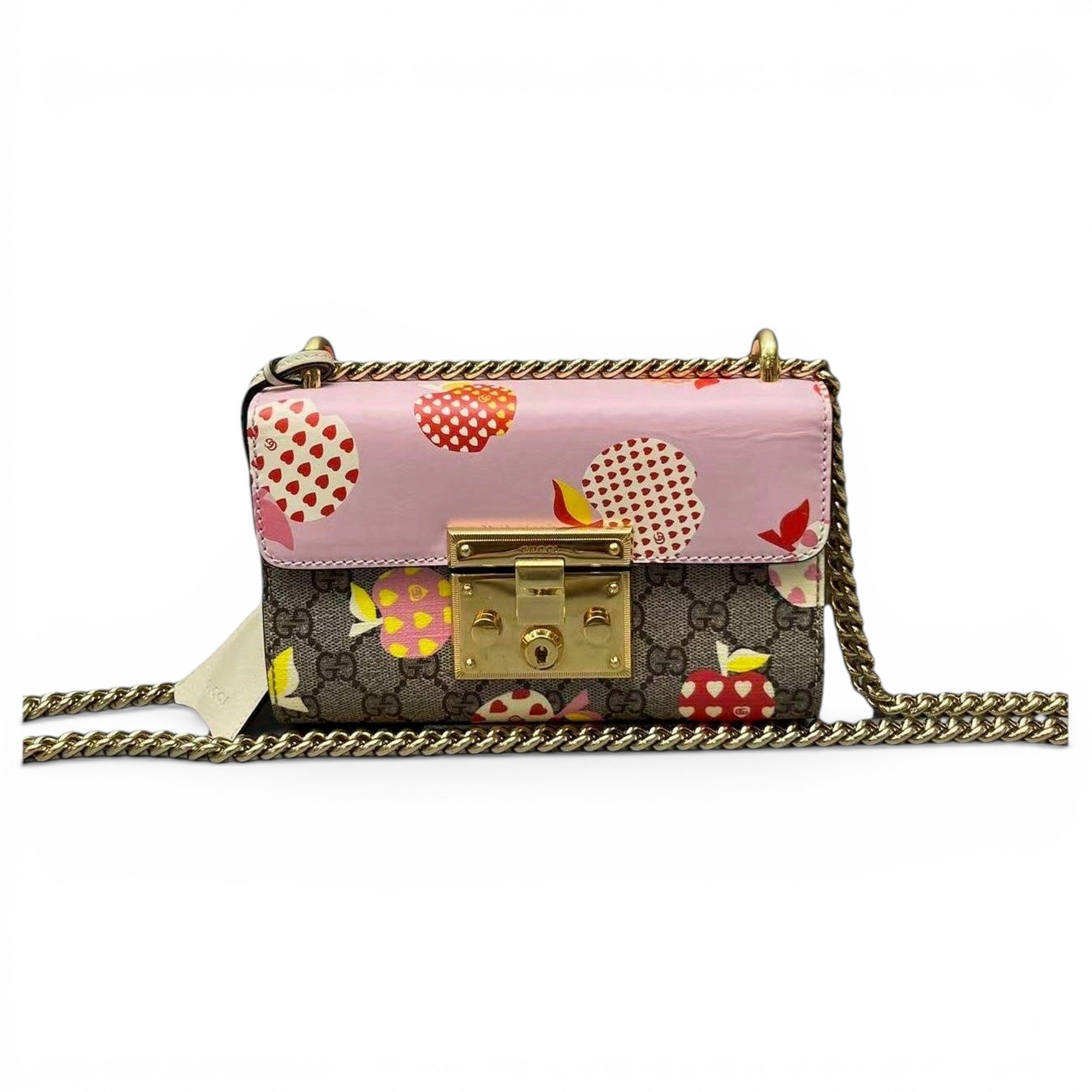 Padlock leather handbag