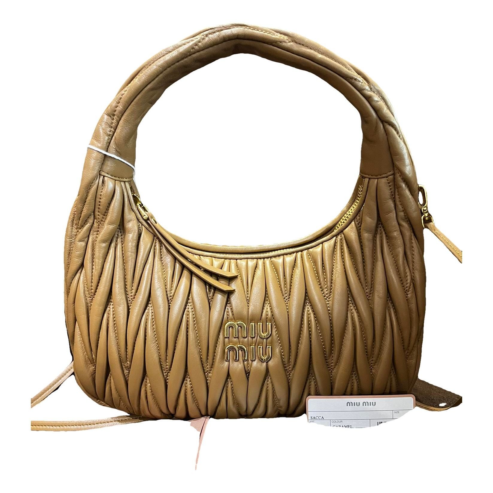 Miu Wander leather crossbody bag