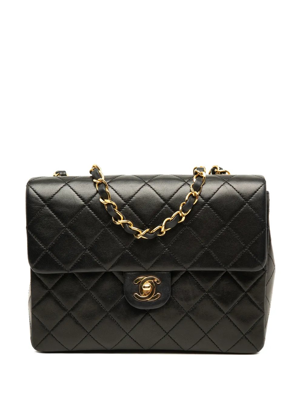 1989-1991 Square Quilted Lambskin Single Flap shoulder bag