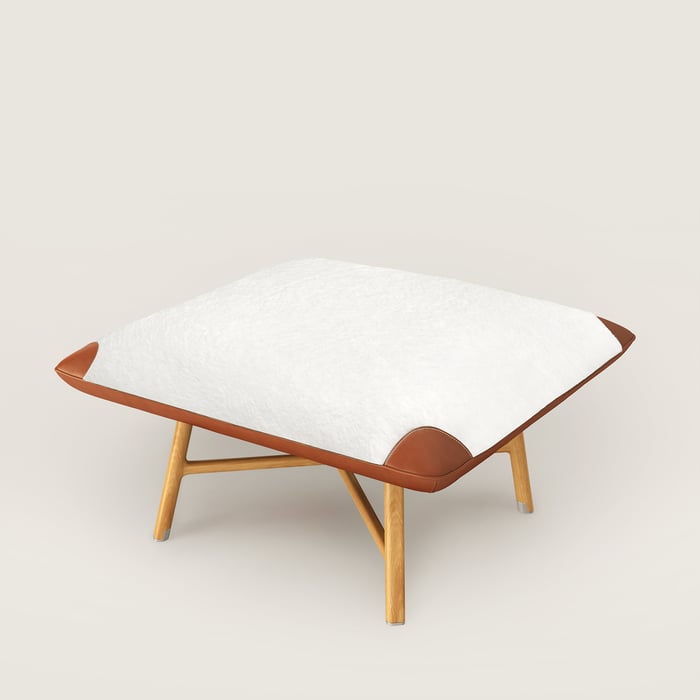 Les Necessaires d'Hermès "Carre d'Assise" Low Stool, High Model