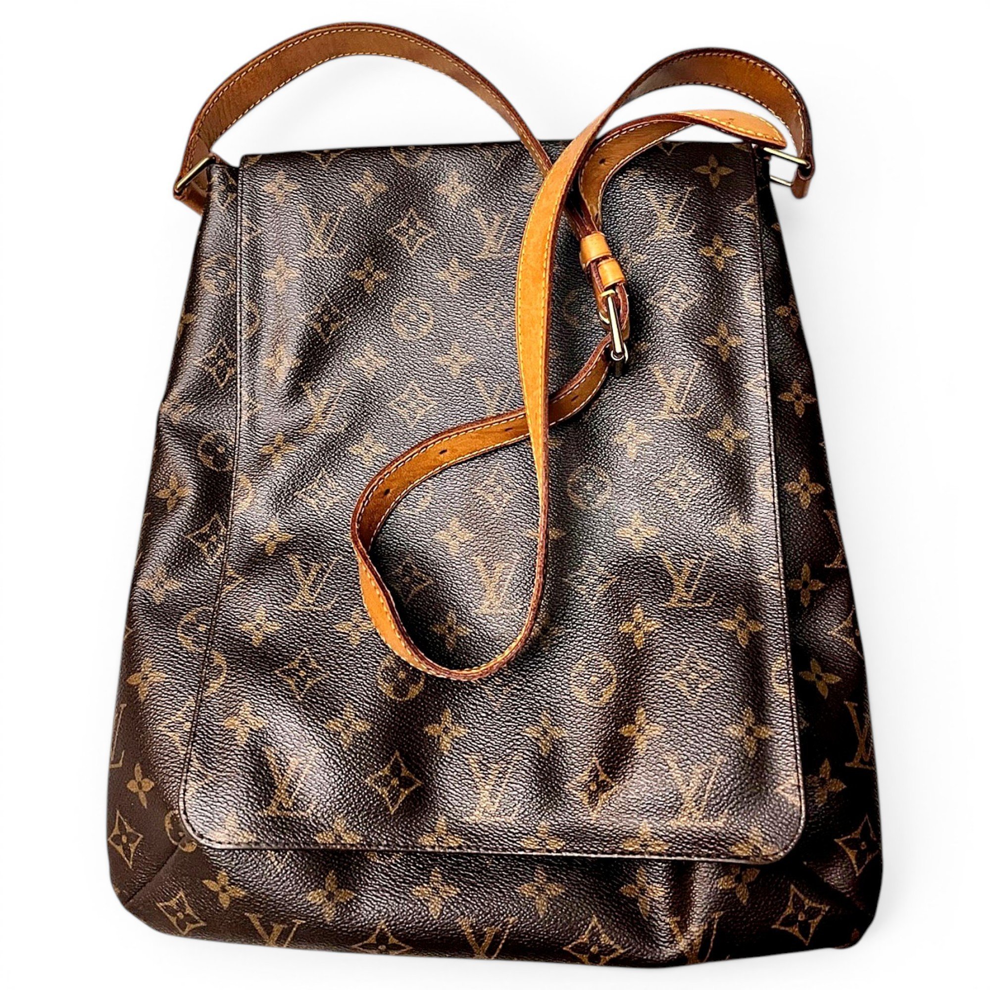 Musette cloth crossbody bag