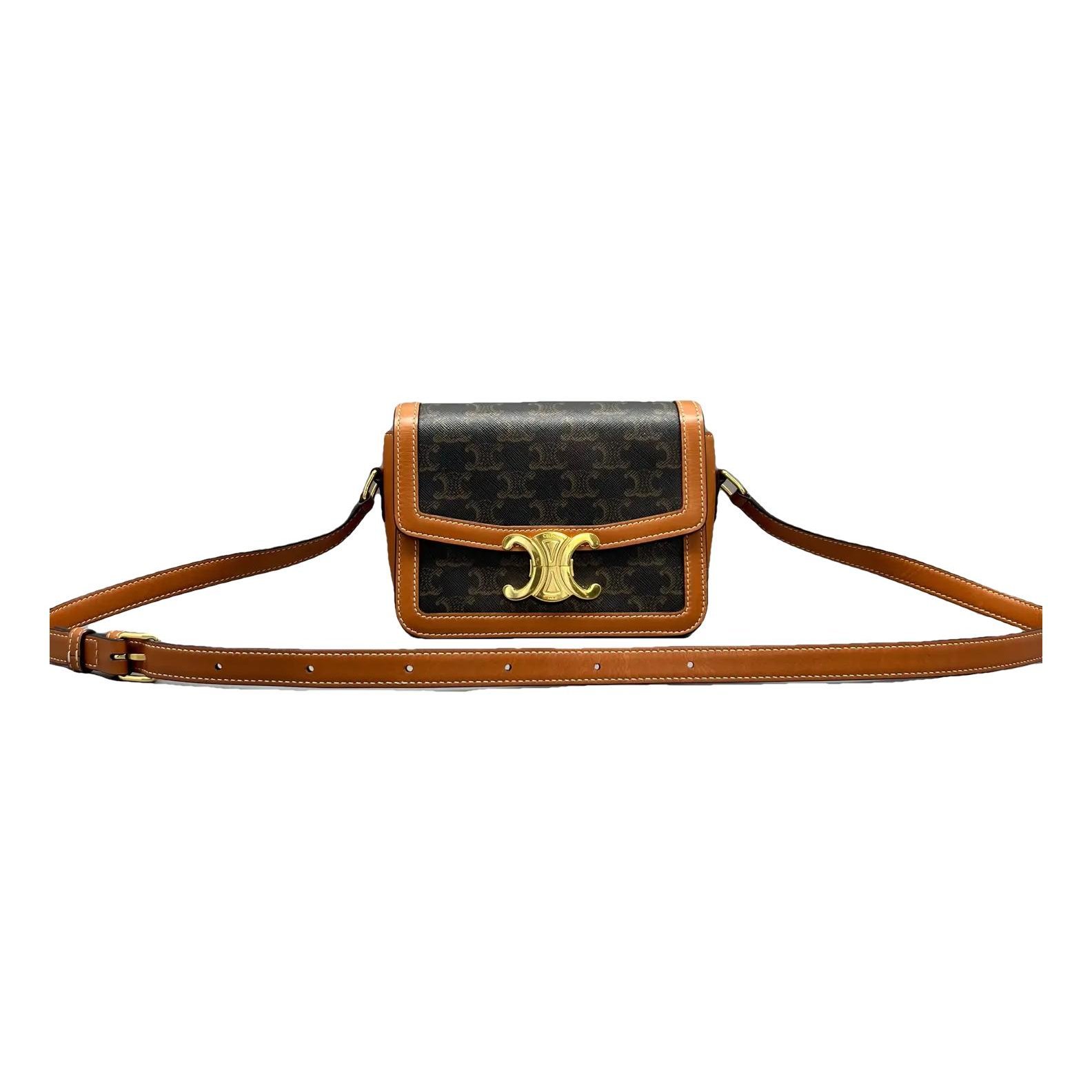 Triomphe leather crossbody bag