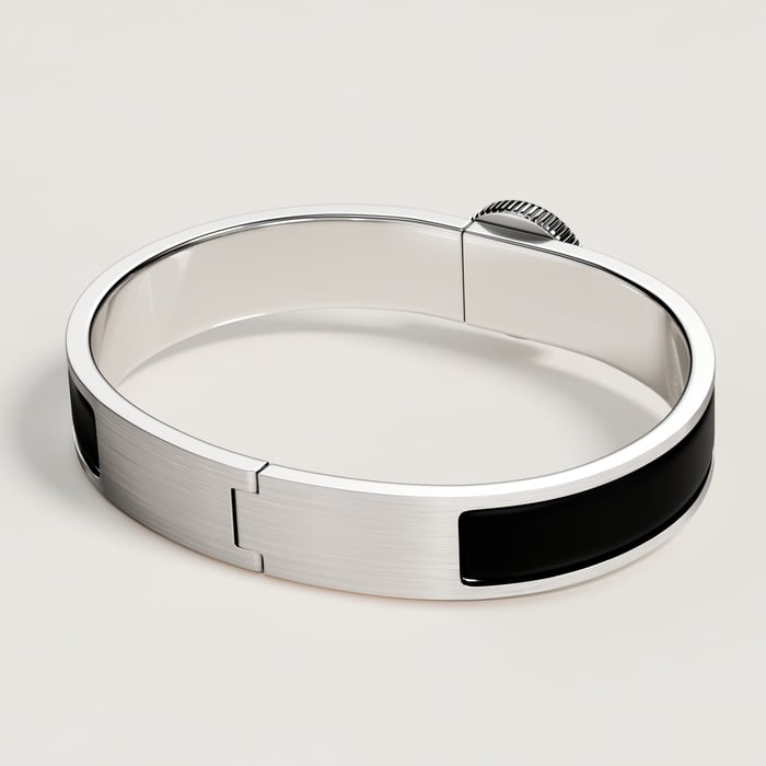 Noir Mat Clic Clou De Selle Bracelet