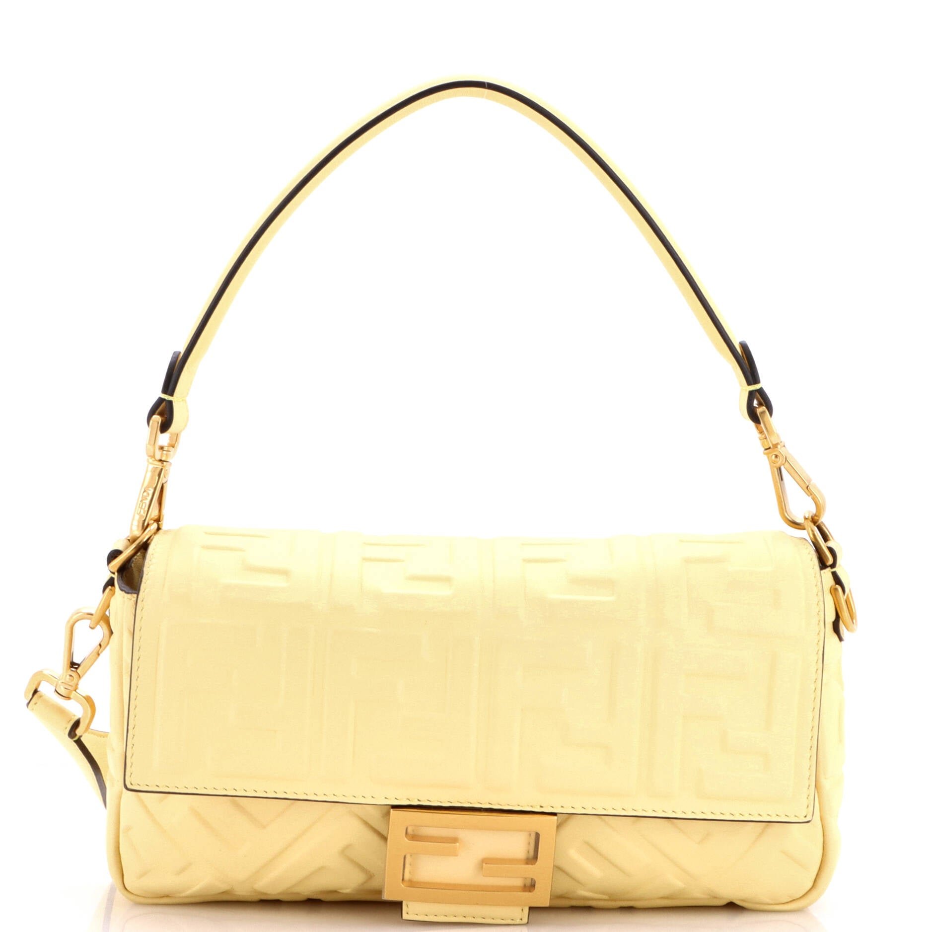 Baguette NM Bag Zucca Embossed Leather Medium