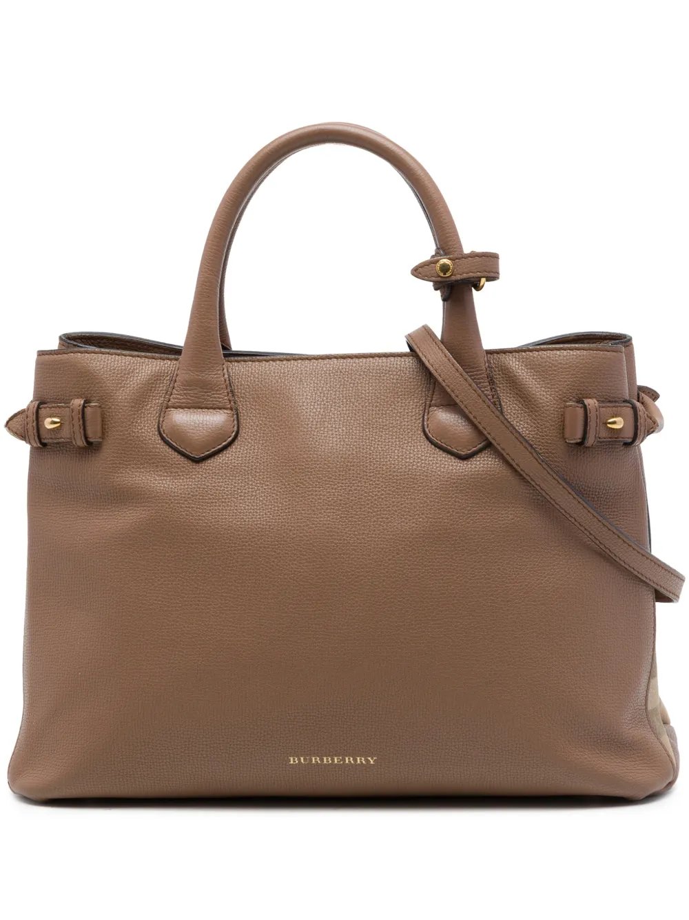 Burberry 2000-2017 Medium Calfskin and House Check Banner satchel