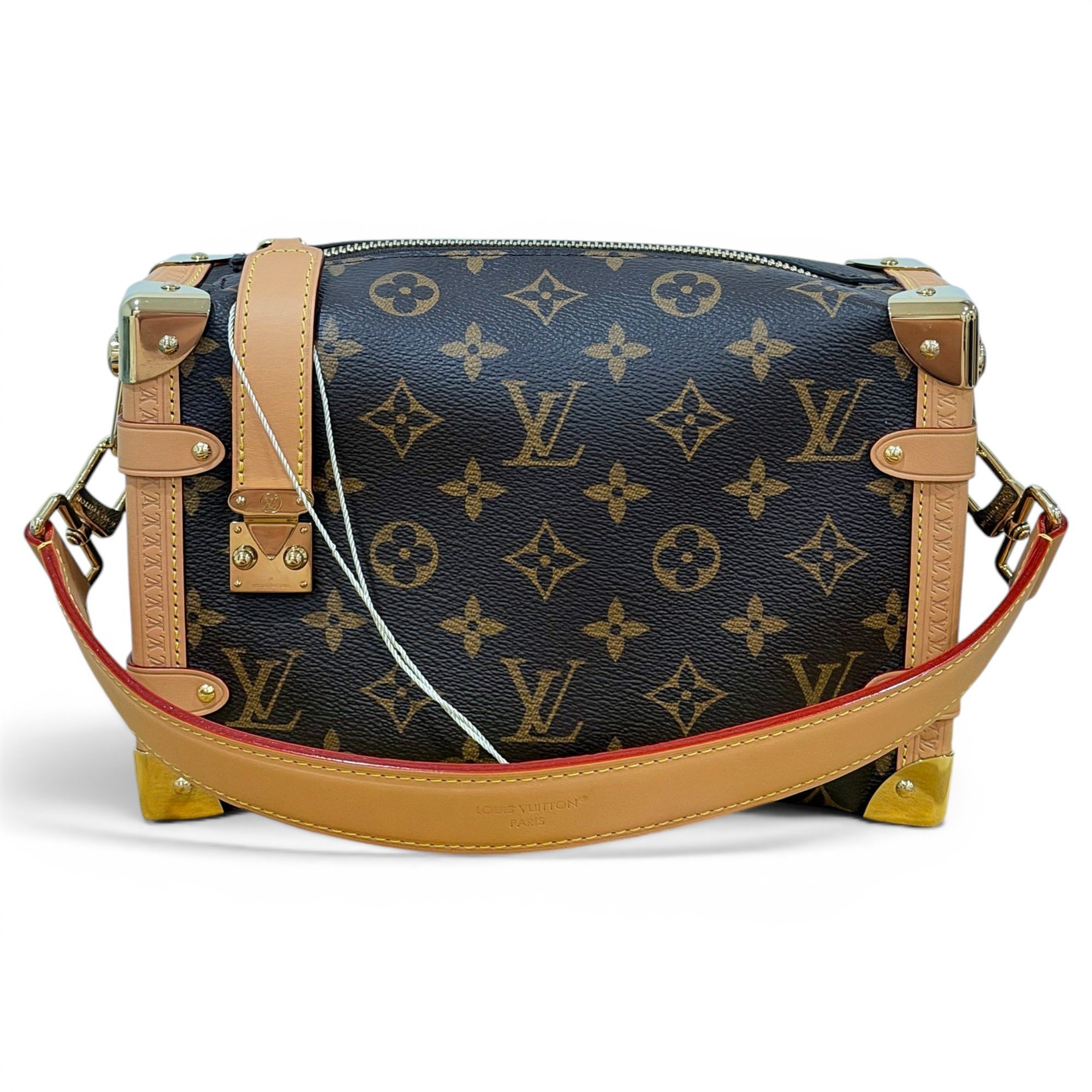 Side Trunk leather crossbody bag