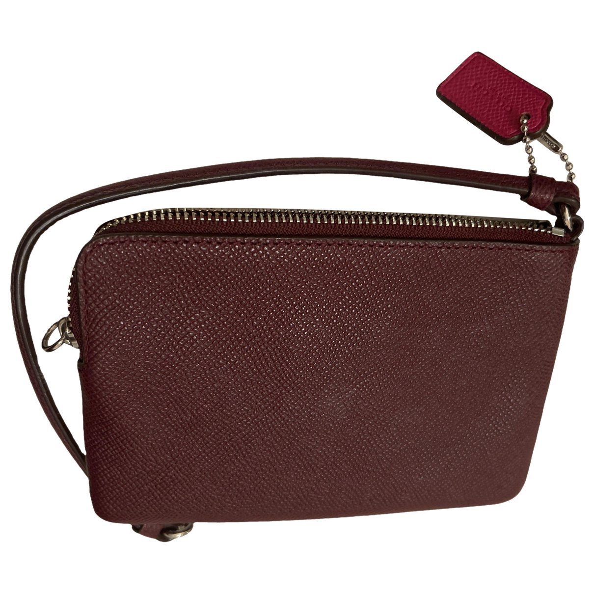 Leather clutch bag